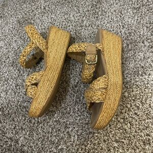 Stuart Weitzman Straw Espadrilles